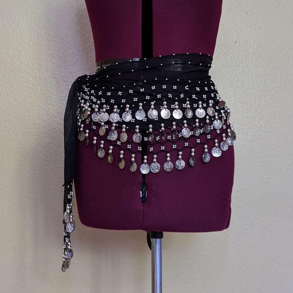 2 for $10 sale🎉Black Belly Dance Hip Scarf